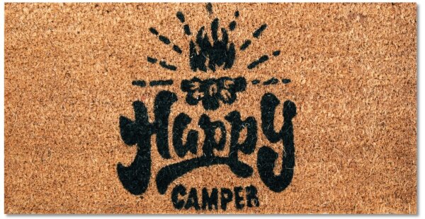 Kokos Fu&szlig;matte - 25x50cm Happy Camper