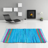 Flickenteppiche Tonal 120 x 180cm blau - dunkelblau (R)