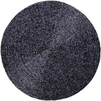 Glasperlen Tischset, Platzset &Oslash;36cm - Schwarz Silberblau