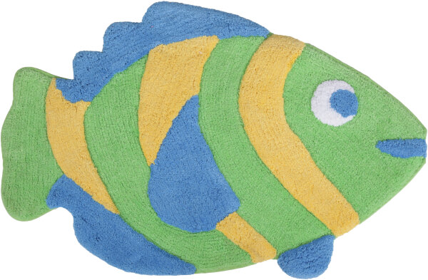 Badematte&quot;Fish&quot;ca.50x80cm,blau,gr&uuml;n,gelb