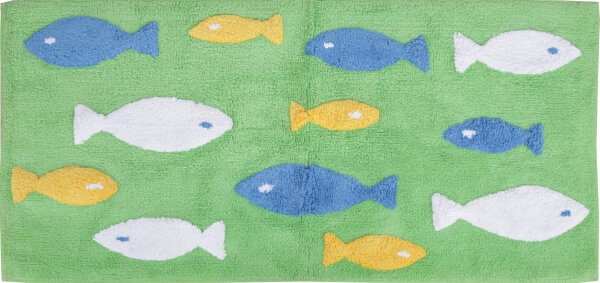 Badematte&quot;Fish&quot;ca.60x120cm,blau,gr&uuml;n,gelb 1600g