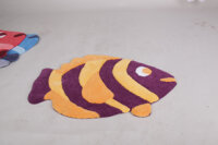 Badematte&quot;Fish&quot;ca.50x80cm,lila, orange,wei&szlig;