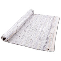 Teppich Leather White ca 70x180cm