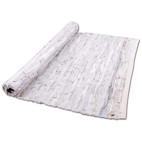 Teppich Leather White ca 90x150cm