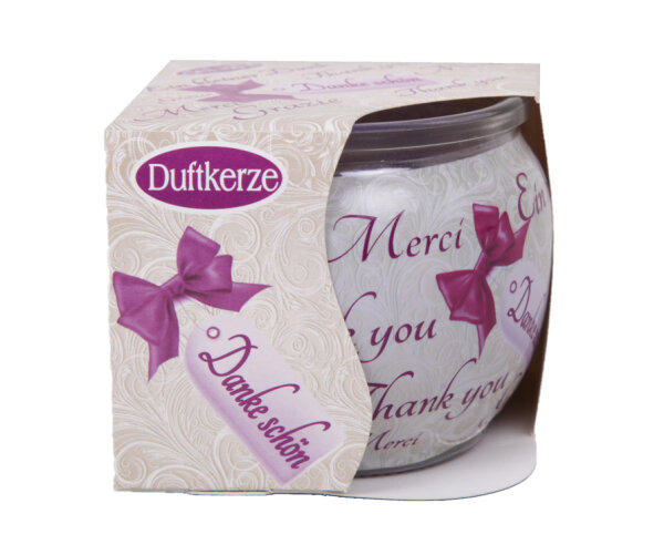 Duftkerze "Danke schön" Lavendel