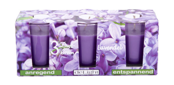 Duftkerzen 3er Set "Lavendel"
