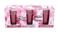 Duftkerzen 3er Set "Wilde Rose"
