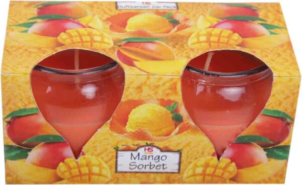 Duftkerzen 2er Pack "Mango-Sorbet"