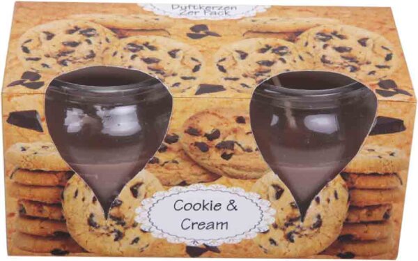 Duftkerzen 2er Pack &quot;Cookie &amp; Cream&quot;
