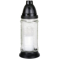 Grablicht Glas "Turm" weiß