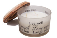 Zweidocht-Duftkerze "Sandelholz" Ø100mm