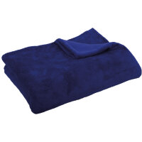 Mikrofaser Decke blau - mittelblau 210x280 cm (R)