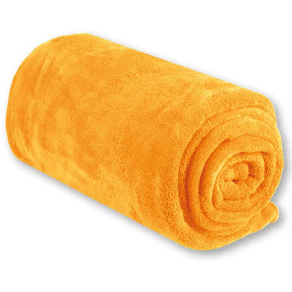 Mikrofaser Decke hellorange - marigold 70x100 cm (R)