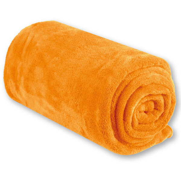 Mikrofaser Decke orange - apricot 90x140 cm (R)
