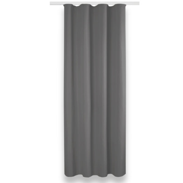Verdunkelungsgardine Blackout, ca. 135x295cm,grau, Band