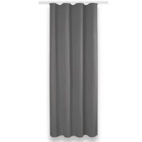 Verdunkelungsgardine Blackout, ca. 135x295cm,grau, Band