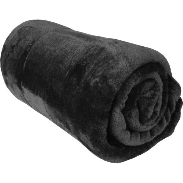 Kuscheldecke "Celina" Mikrofaser Schwarz 80x120 cm (R)