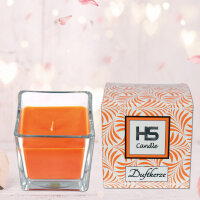 Duftkerze im Glas "Viereck" 8cm x 7,5cm...