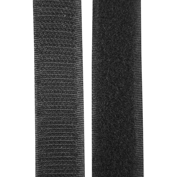 Klett-Verschlussband selbstklebend, ca. 2x50cm, Schwarz