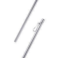 Schleuderstab Aluminium 9mm - Gardinenstab Silber 125cm