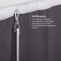 Schleuderstab Aluminium 9mm - Gardinenstab Silber 125cm
