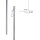 Schleuderstab Aluminium 9mm - Gardinenstab Silber 125cm