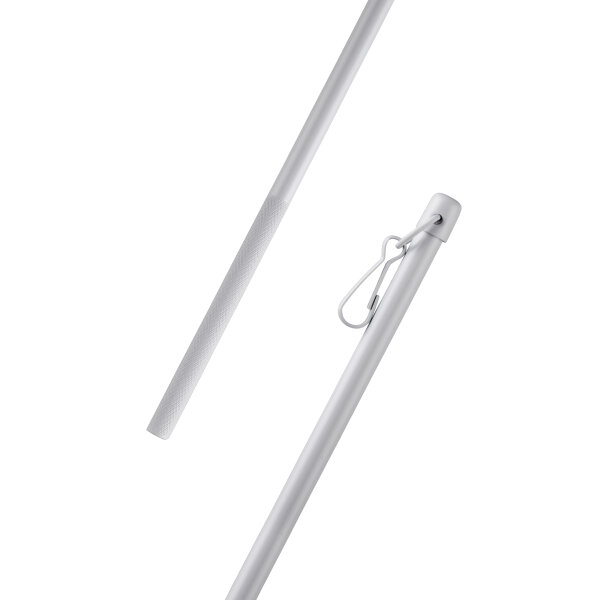 Schleuderstab Aluminium 9mm - Gardinenstab Weiß 125cm