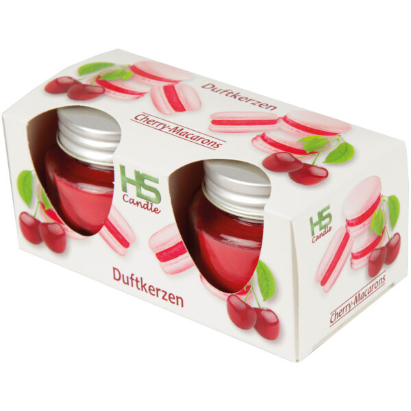 Duftkerze Macaron 2er Pack Cherry